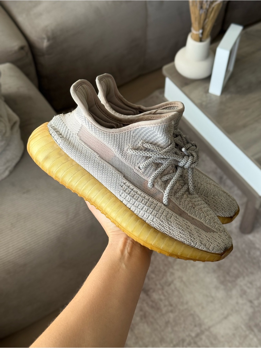 Yeezy Boost 350 V2 Tan Knit with Yellow Gum Sole